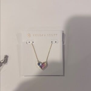 Kendra Scott Heart Pendant Necklace - Gold with Multicolor Accents